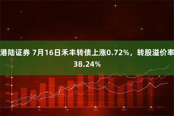 港陆证券 7月16日禾丰转债上涨0.72%，转股溢价率38.24%