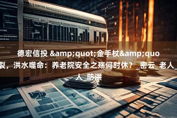 德宏信投 "金手杖"断裂,洪水噬命:养老院安全之殇何时休?_密云_老人_防洪